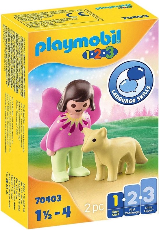 PLAYMOBIL 1.2.3 Feeënvriendin met vos - 70403