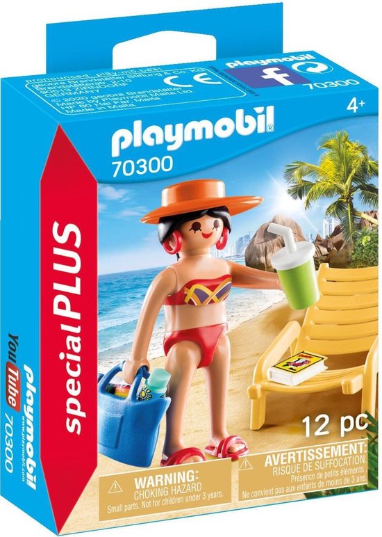 PLAYMOBIL Special Plus Vakantieganger met strandstoel - 70300