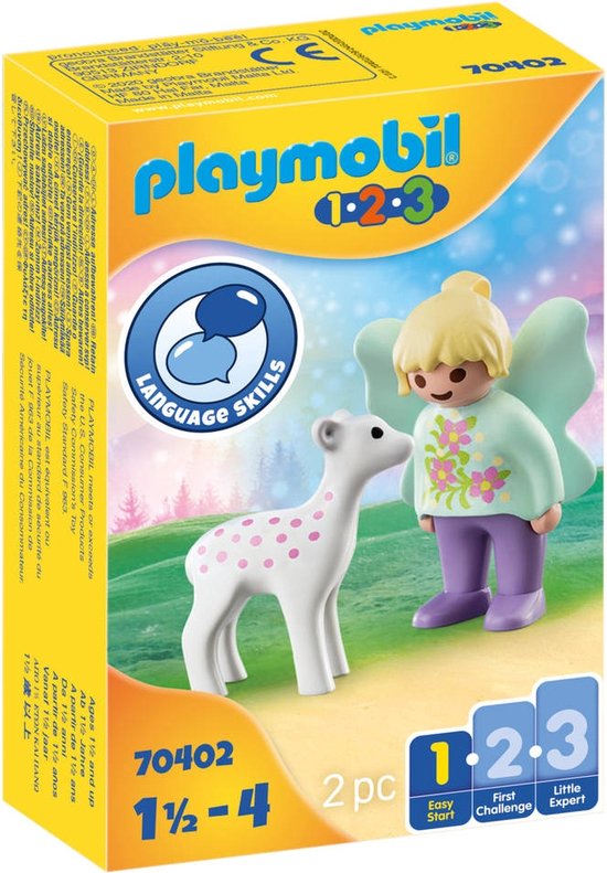 PLAYMOBIL 1.2.3 Feeënvriend met reekalfje - 70402