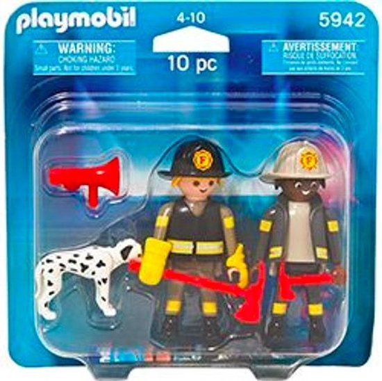 Playmobil DuoPack 2 Brandweermannen en Reddingshond - 5942