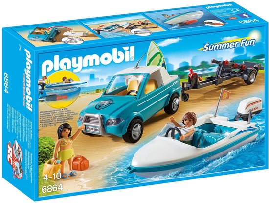 Playmobil Pick-up met speedboot met onderwatermotor - 6864