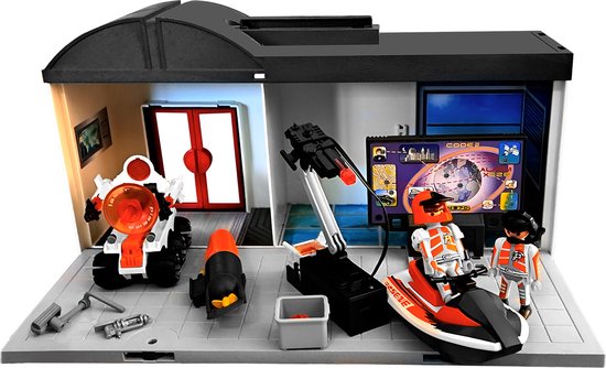 PLAYMOBIL, Top Agenten Transportabel Hoofdkwartier met Minifiguren en Accessoires, Veelkleurig