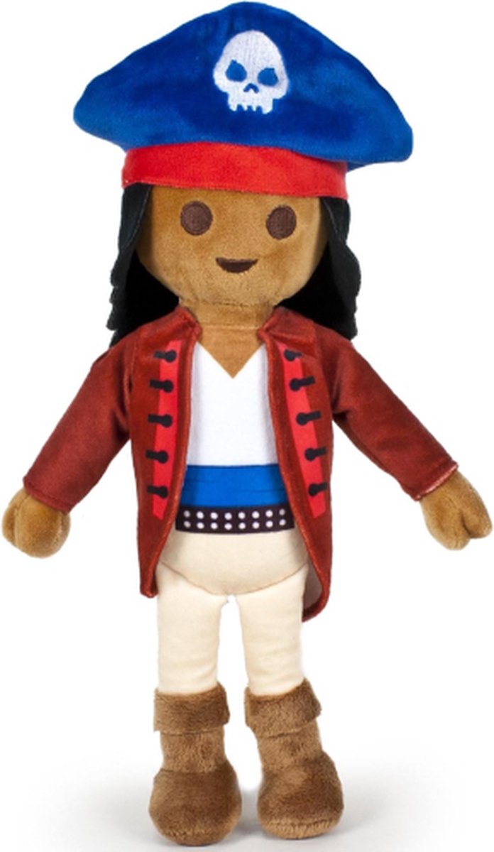 Piraat Playmobil Pluche Knuffel 32 cm - Speelgoed Knuffels voor kinderen jongens meisjes - Brandweer Politie City Life Action - Playmobil 123 Princess Country Family Fun - Junior Wiltopia Paarden Cadeau