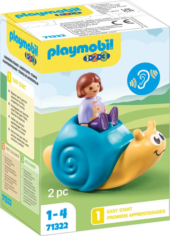 PLAYMOBIL 1.2.3 Schommelende slak - 71322