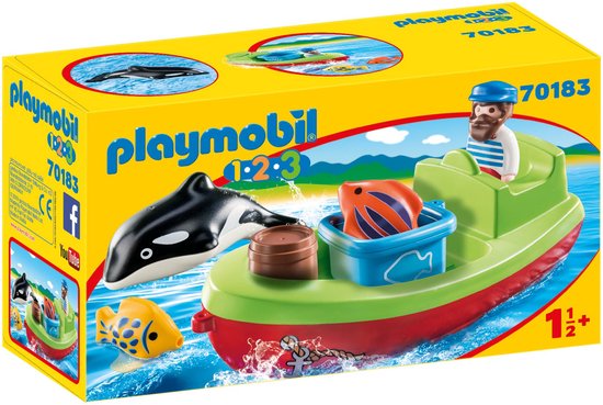 PLAYMOBIL 1.2.3  Vissersboot - 70183