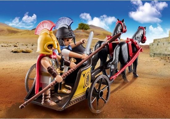 Playmobil History : Achilles en Patroclus met strijdwagen (70469)