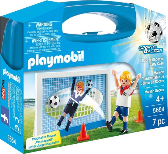 Playmobil Sports & Action Soccer Shootout Carry Case - met draagkoffer, 7 delige set