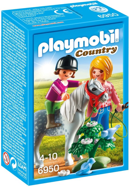 PLAYMOBIL Ponyrijden met mama - 6950