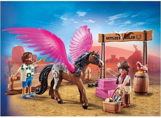 PLAYMOBIL: THE MOVIE Marla en Del met gevleugeld paard - 70074