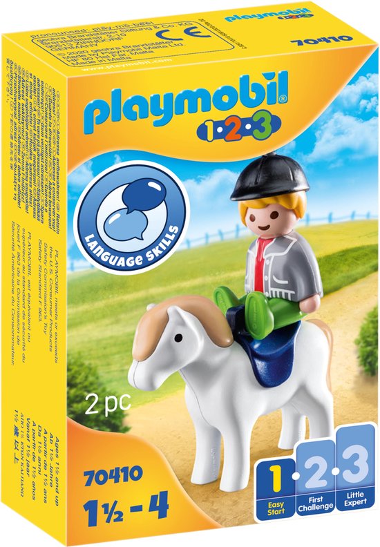 PLAYMOBIL 1.2.3 Jongen met pony - 70410