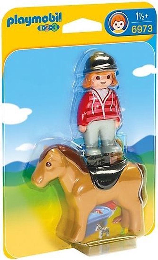 Playmobil 1, 2, 3: Ruiter Met Paard (6973)