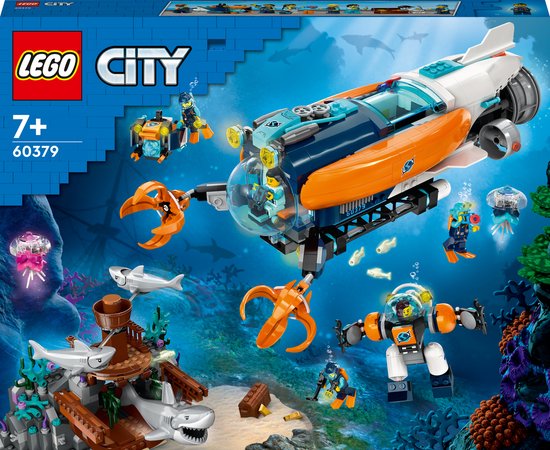 LEGO City Duikboot voor Diepzeeonderzoek Onderwater Set - 60379