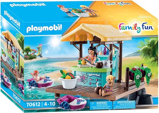 PLAYMOBIL Family Fun Waterfietsen verhuur met sapbar - 70612