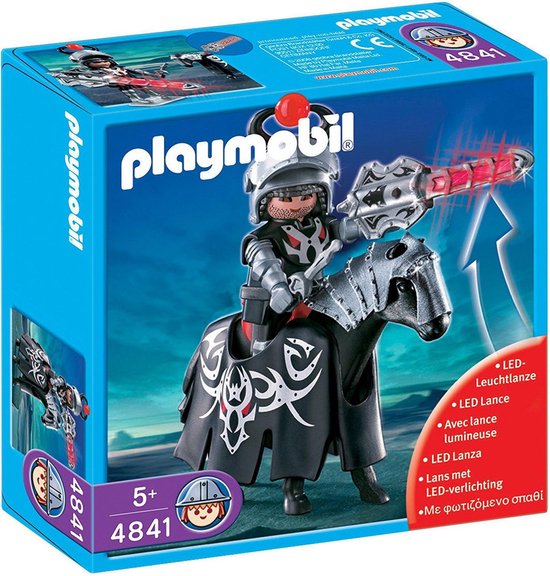 Playmobil Zwarte Drakenridder met Led Verlichte Lans - 4841