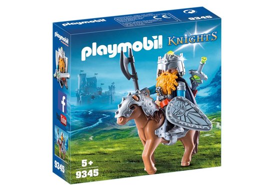 PLAYMOBIL  Dwerg met gevechtspony - 9345