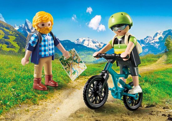 PLAYMOBIL Wandelaar en mountainbiker  - 9129