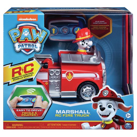 PAW Patrol - Marshall - Brandweerwagen - 2,4 GHz - RC - Speelgoedvoertuig