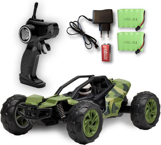 Marogear® UltraRC-X1 Bestuurbare Auto + Extra accu - Schaal 1:14 - RC Auto camo groen - RC Voertuig voor jongens en meisjes - Radiografisch bestuurbare auto voor binnen en buiten