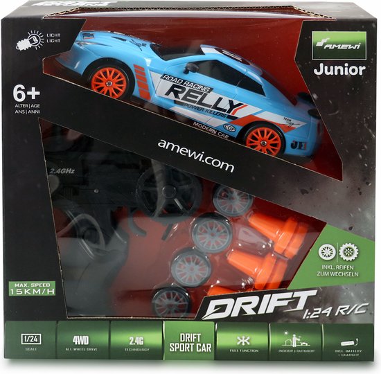 Rc bestuurbare Nissan GTR Drift Car 1:24