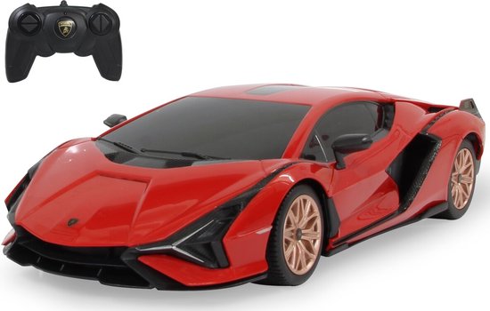 1:24 Jamara 403126 RC Auto Lamborghini Sian FKP - Rood 2,4GHz RC Model Kant en Klaar