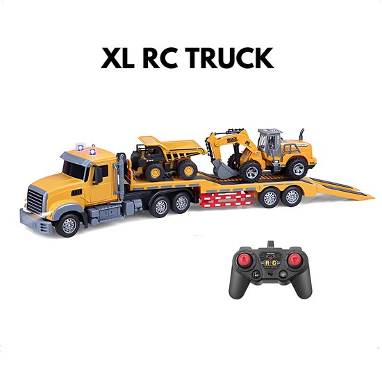 GG RC Truck XL 57 CM - Bestuurbare Auto - Rc Auto - Afstandsbestuurbare Auto - Bestuurbare Vrachtwagen - Graafmachine Speelgoed