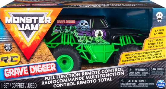 Monster Jam - Grave Digger - RC Voertuig - Schaal 1:24 - 2,4 GHz