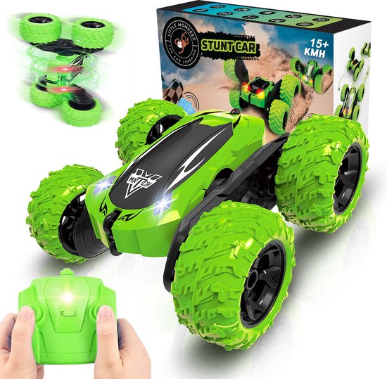 RC Auto Afstandbestuurbaar – Offroad 360° Flip met licht – Oplaadbaar Raceauto voor Buiten – Bestuurbare Auto voor Jongens en Meisjes – Radiografisch Auto