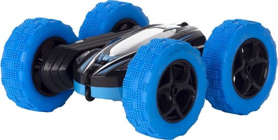 RC bestuurbare StuntAuto stunt car dubbelzijdig 360° rollen draaien spinnen | Blauw