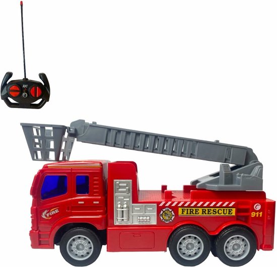 R/C Fire Truck - bestuurbaar Brandweerwagen - met draaibare ladder 360° - brandweer auto