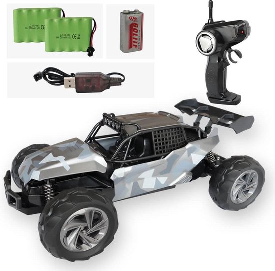 Marogear® UltraRC-G2 RC Auto Camo Grijs + EXTRA ACCU - 2,4 GHz Radiografisch Bestuurbare Auto - RC voertuig schaal: 1:14