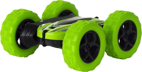 RC bestuurbare StuntAuto stunt car dubbelzijdig 360° rollen draaien spinnen | Groen