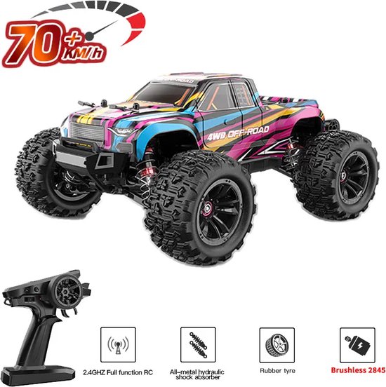 MJX Hyper Go 16209 Brushless Motor - Snelle RC Auto - RC Voertuig Volwassenen - Off Road Buggy - Radiografisch Bestuurbare Racewagen - RC Car