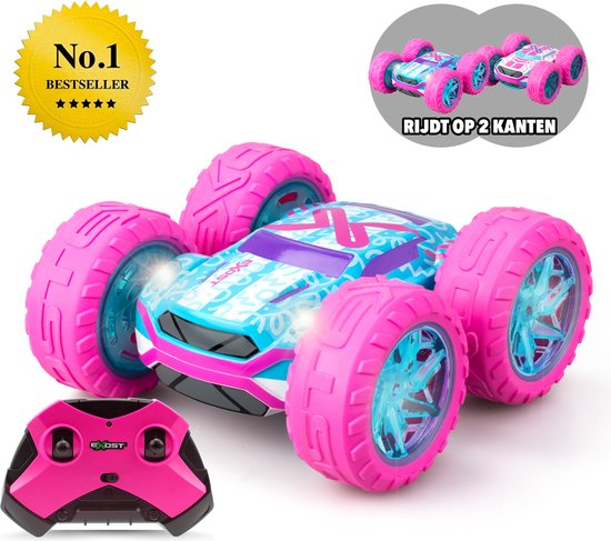 Exost RC 360 Cross Flash Stuntauto roze - Flashing wheels