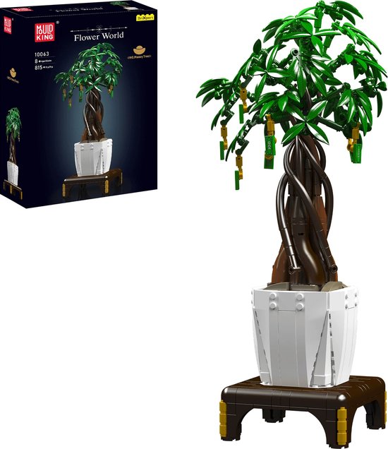 Mouldking 10063 - Geld Boom - Bouwset - 815 onderdelen - lego compatibel - Bloemen - Bonsai