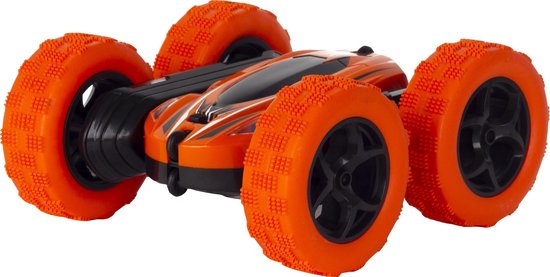 RC bestuurbare StuntAuto stunt car dubbelzijdig 360° rollen draaien spinnen | Oranje