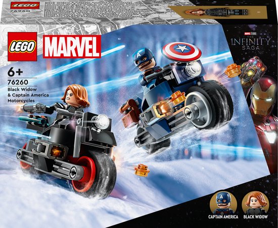 LEGO Marvel Black Widow & Captain America Motoren Avengers Speelgoed - 76260