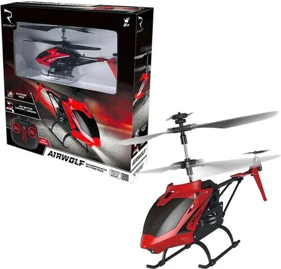 Revolt RC Helicopter - Afstandsbestuurbare Airwulf Heli met Zoeklicht - Stabiel en Eenvoudig te Bedienen - USB