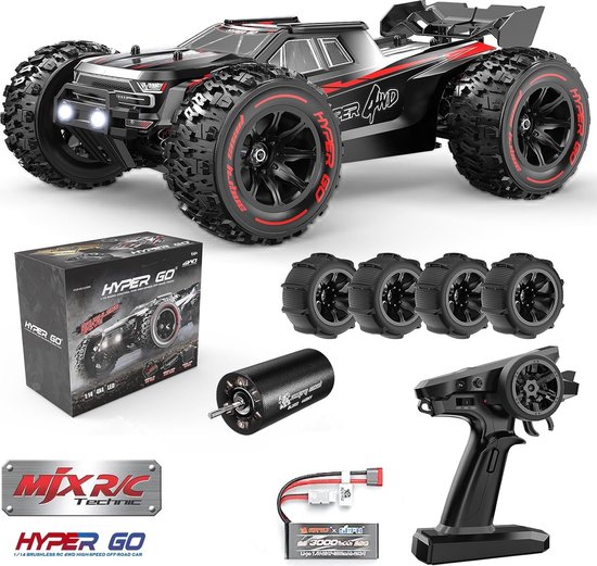 MJX Hyper Go 14210 - 4WD Brushless Truggy - Radiografisch Bestuurbare Terreinwagen - Inclusief Extra Set Banden & Body Shell