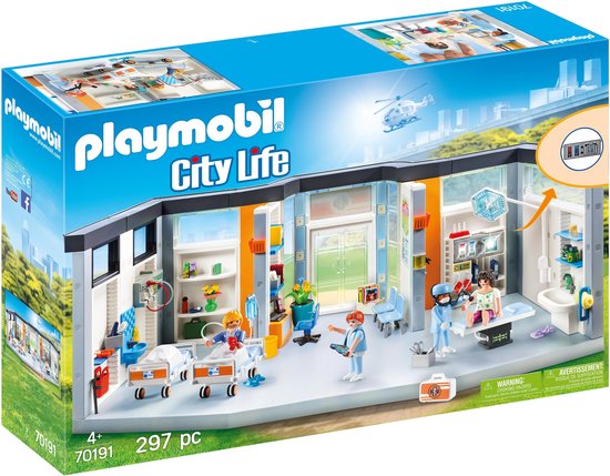 PLAYMOBIL City Life Ingerichte ziekenhuis vleugel - 70191