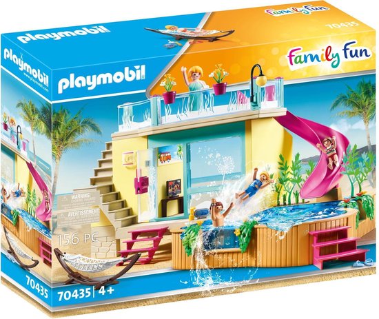 PLAYMOBIL Family Fun Bungalow met zwembad - 70435