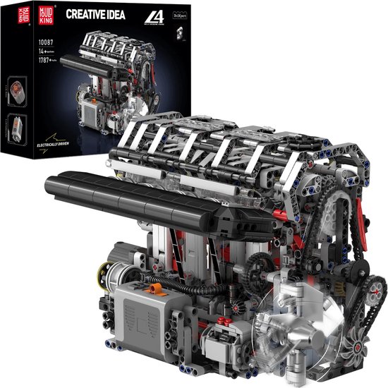 Mould King - Technic L4 formule 1 motor | Speed champions modelbouw | Creator classic bouwpakket | Technische speelgoed ideas voor expert volwassenen & kinderen | 1787 bouwstenen modelbouw (compatibel met lego , sluban of mega bloks)