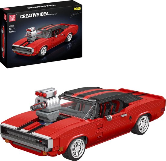 Mould King - Icons Charger Autos | City speed champions adventure | Creator classic autos's bouwpakket | Technische speelgoed ideas expert volwassenen & kinderen | 1869 bouwstenen modelbouw (compatibel met lego of mega bloks) Sinterklaas cadeautjes