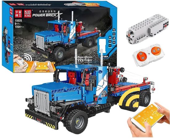 Mould King - Technic Vrachtwagen Truck rc auto | City speed champions adventure | Creator classic motor bouwpakket | Technische speelgoed ideas voor expert volwassenen & kinderen | 1064 bouwstenen autos's modelbouw (compatibel met lego of mega bloks)