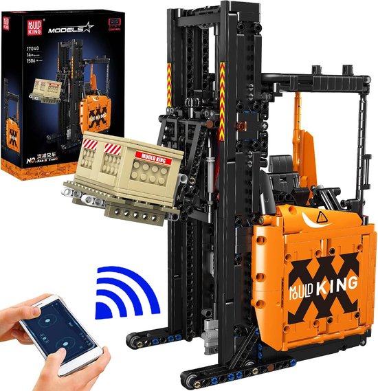 Mould King - Technic hef truck oranje rc auto | City speed champions adventure | Creator classic motor bouwpakket | Technische speelgoed ideas voor expert volwassenen & kinderen | 1506 bouwstenen modelbouw (compatibel met lego , sluban of mega bloks)