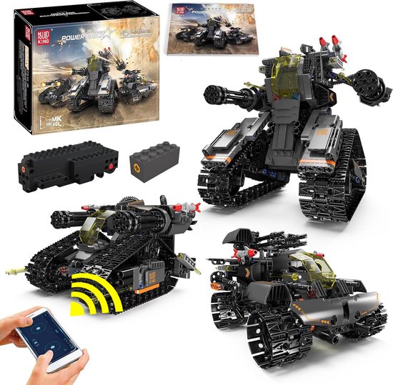 Mould King - Technic 3 in 1 rc army auto | City speed champions adventure | Creator classic transformers autos's motor bouwpakket | Technische speelgoed ideas expert volwassenen & kinderen | 588 bouwstenen modelbouw (compatibel met lego of mega bloks