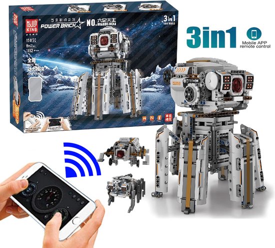 Mould King - Technic Uranus Wars 3 in 1 rc auto robot | City speed champions star adventure | Creator classic motor bouwpakket | Technische speelgoed ideas expert volwassenen & kinderen | 1112 bouwstenen modelbouw (compatibel met lego , sluban )