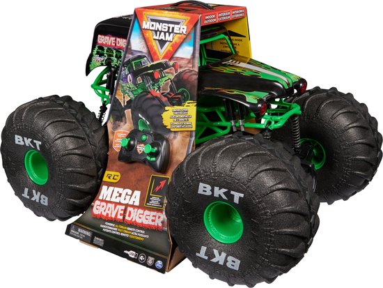 Monster Jam RC - Mega Grave Digger All-Terrain Afstandsbestuurbare truck - 60 cm hoog - Schaal 1:6