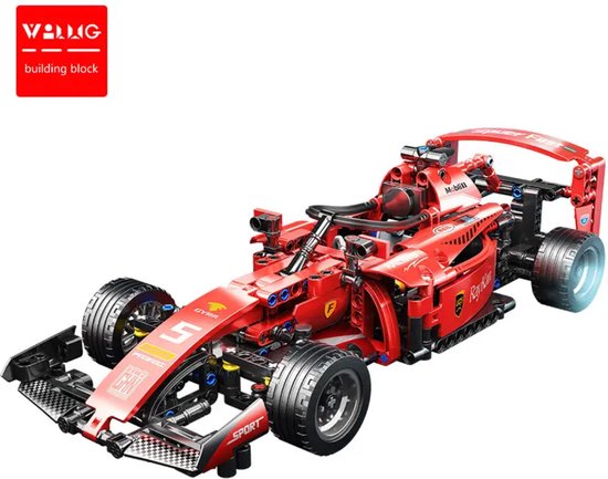 Bricks99 Raceauto rood 455-delig Technic bouwstenenset 32,6cm | Lego compatibel | Leeftijd 6+