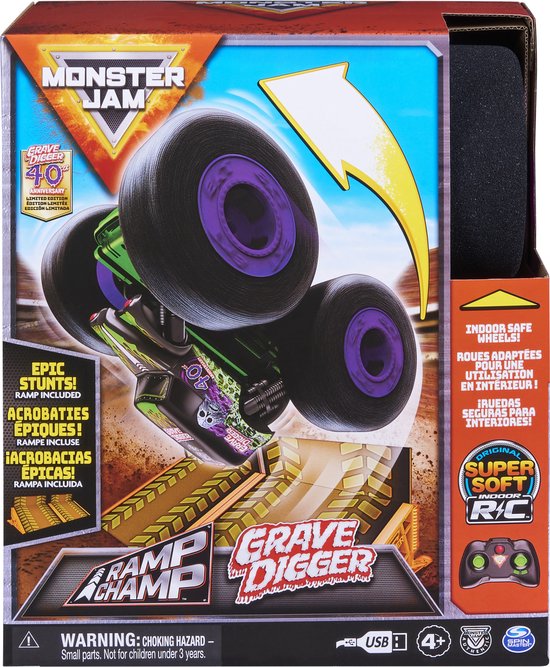 Monster Jam - Ramp Champ met Grave Digger - RC Voertuig - Schaal 1:15 - 2,4 GHZ