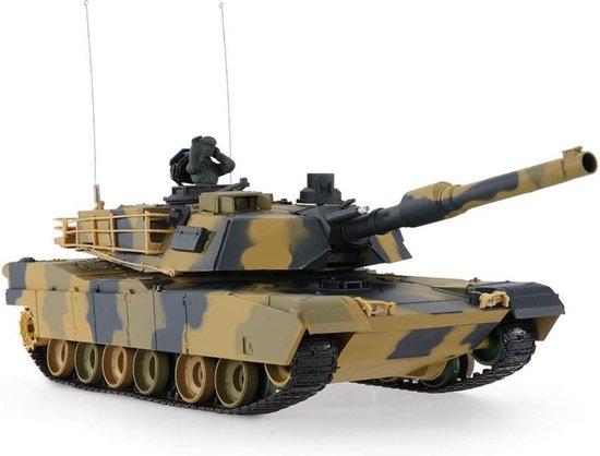 Radiografische tank M1A2 Abrams 1:24 (met kogeltjes) - Lengte 43 cm.